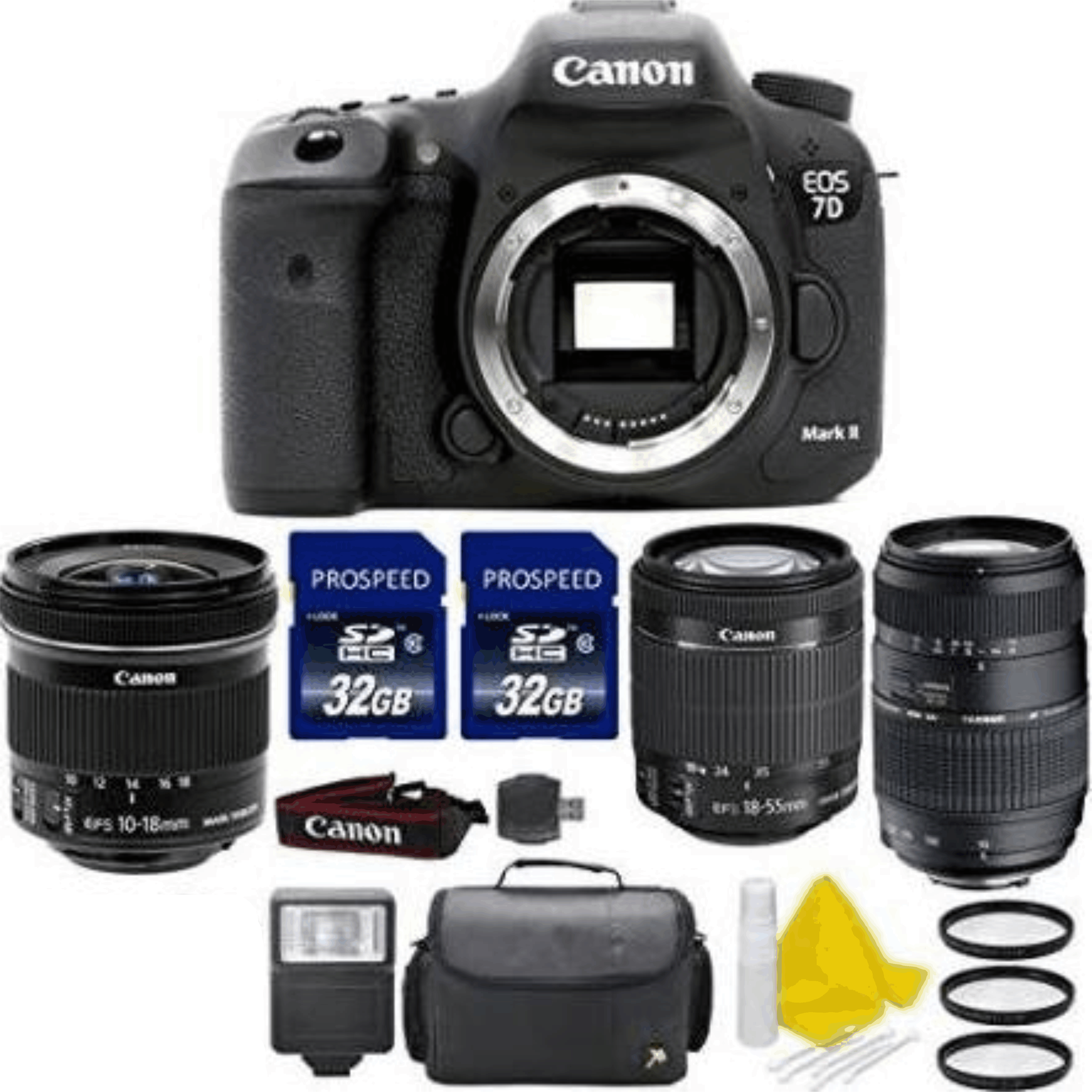 Canon EOS 7D Mark II 20.2MP CMOS Digital SLR Camera with Canon EF-S 10-18mm f/4.5-5.6 Is STM + Canon EF-S 18-55mm Is STM + Tamron 70-300mm Lens kit 31