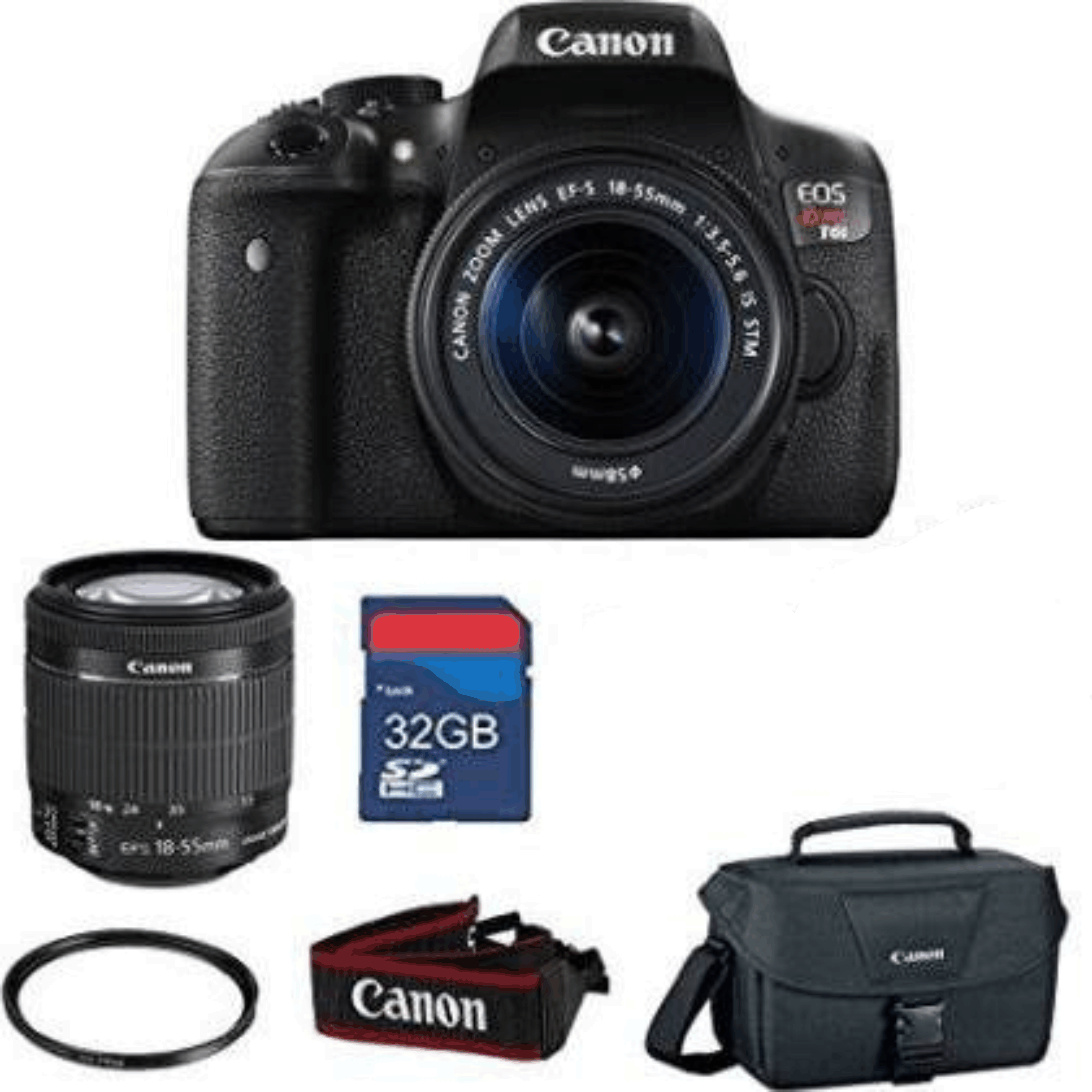 Canon EOS Rebel T6i 24.2MP WiFi Enabled Digital SLR Camera with EF-S 18-55mm f/3.5-5.6 Is STM Zoom Lens kit 34