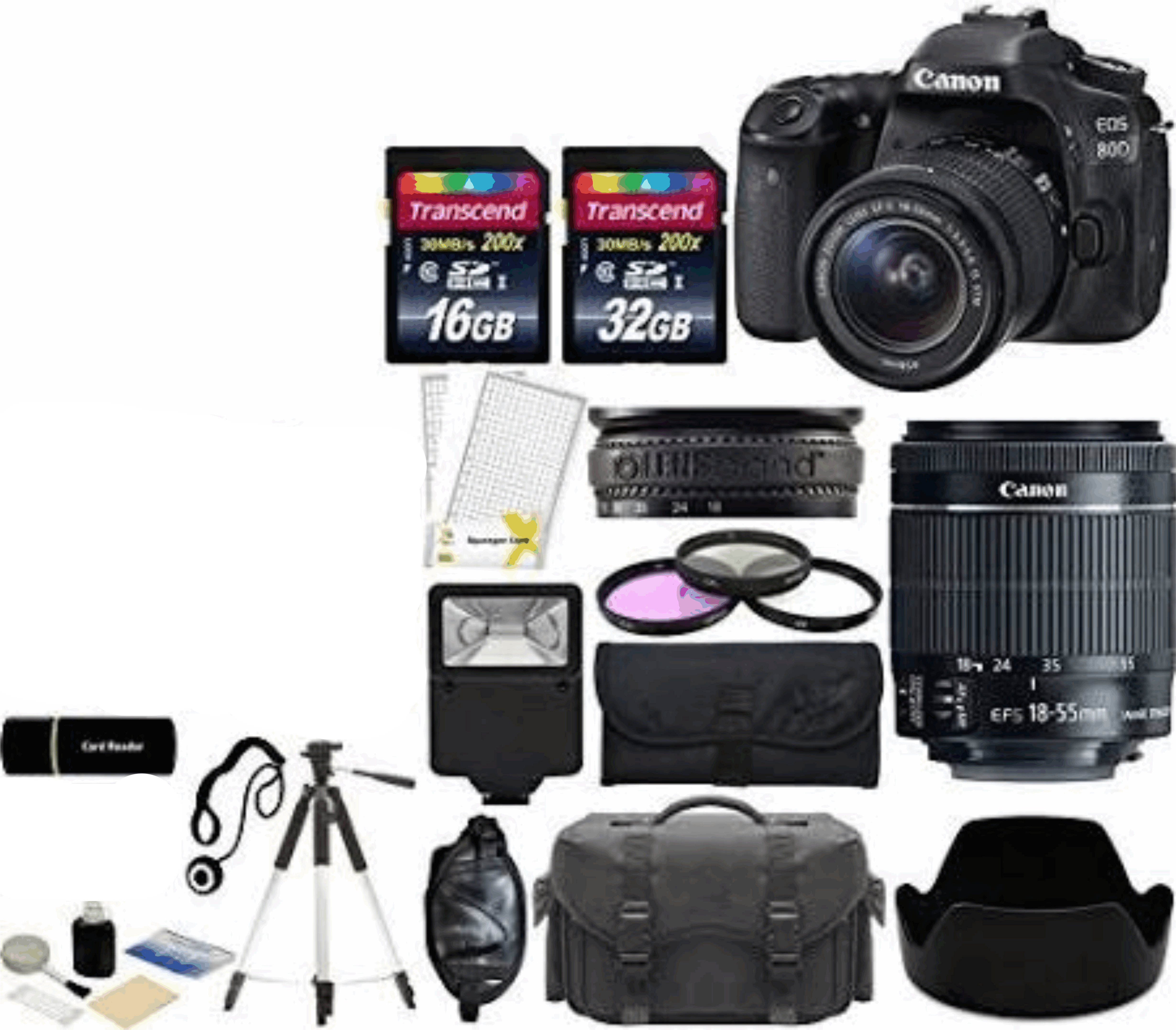 Canon EOS 80D 24.2MP Wi-Fi Digital SLR Camera with 18-55mm Is STM KIT 36