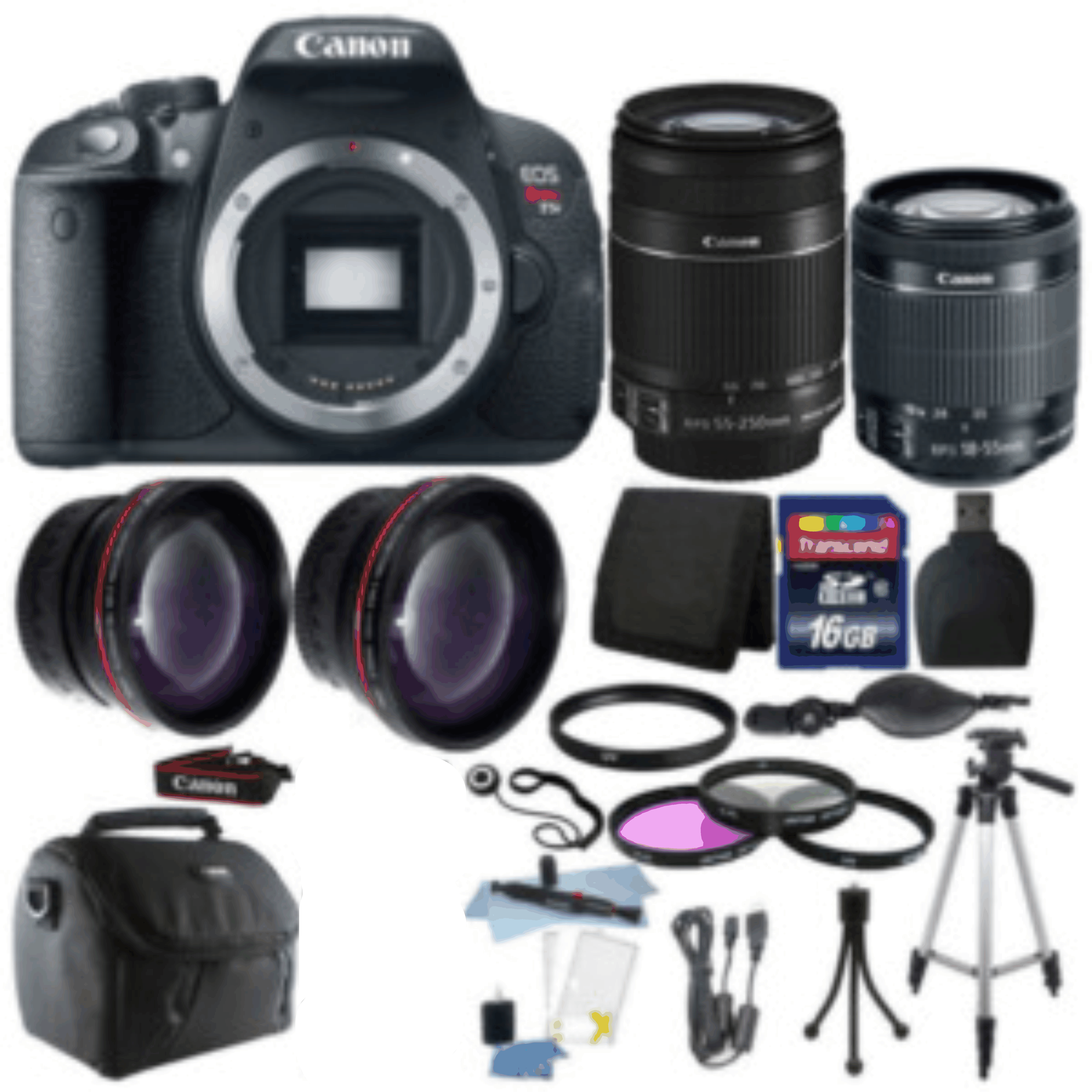 Canon EOS Rebel T5i SLR 18.0 MP Digital SLR Camera - Black - EF-S 18-55mm and 55-200mm IS II Lens kit 3