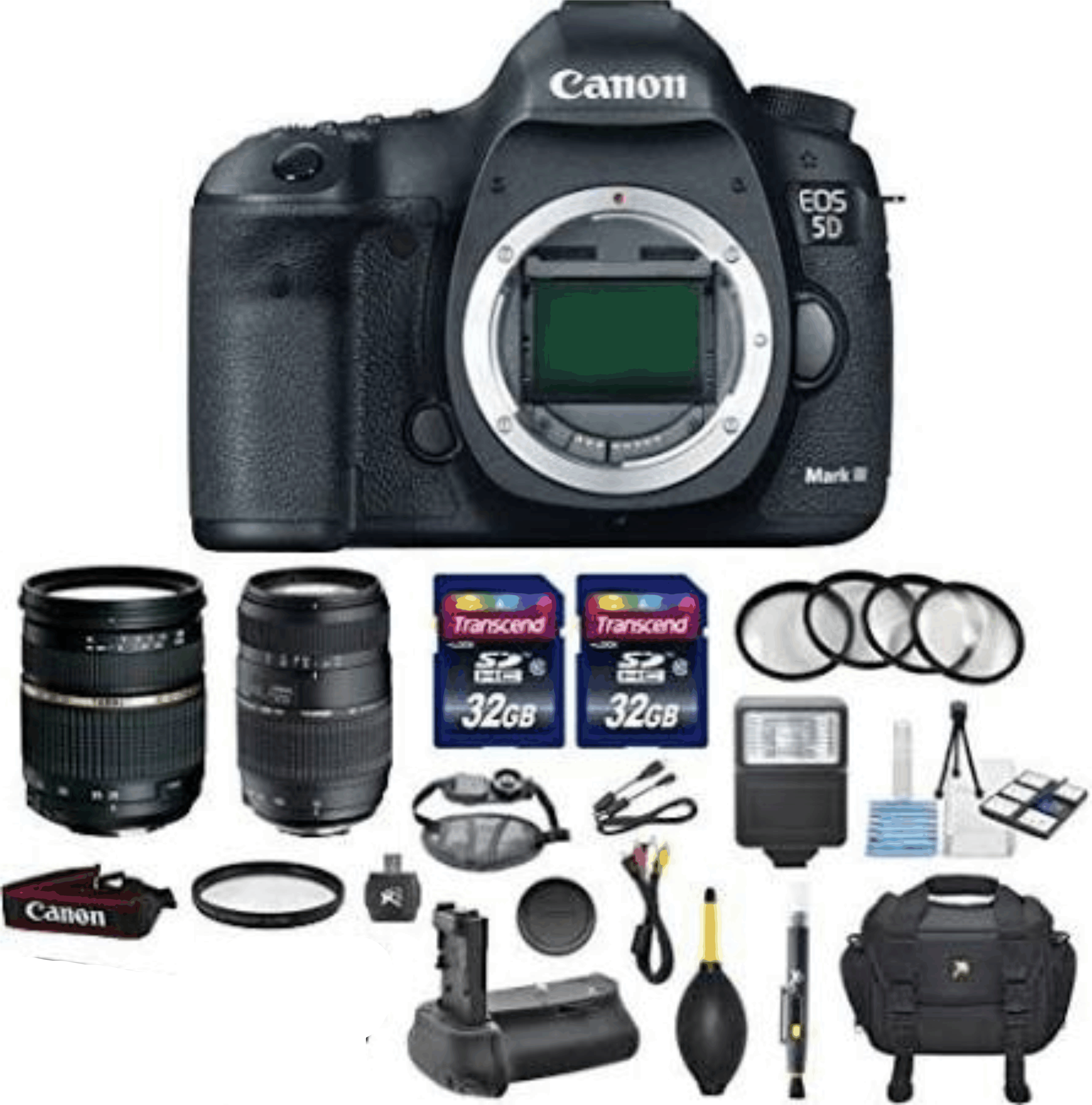 Canon EOS 5D Mark III 22.3 MP Full Frame CMOS Sensor Digital SLR DSLR Camera Bundle with Tamron AF 28-75mm f/2.8 Autofocus Lens & Tamron Auto Focus kit 3