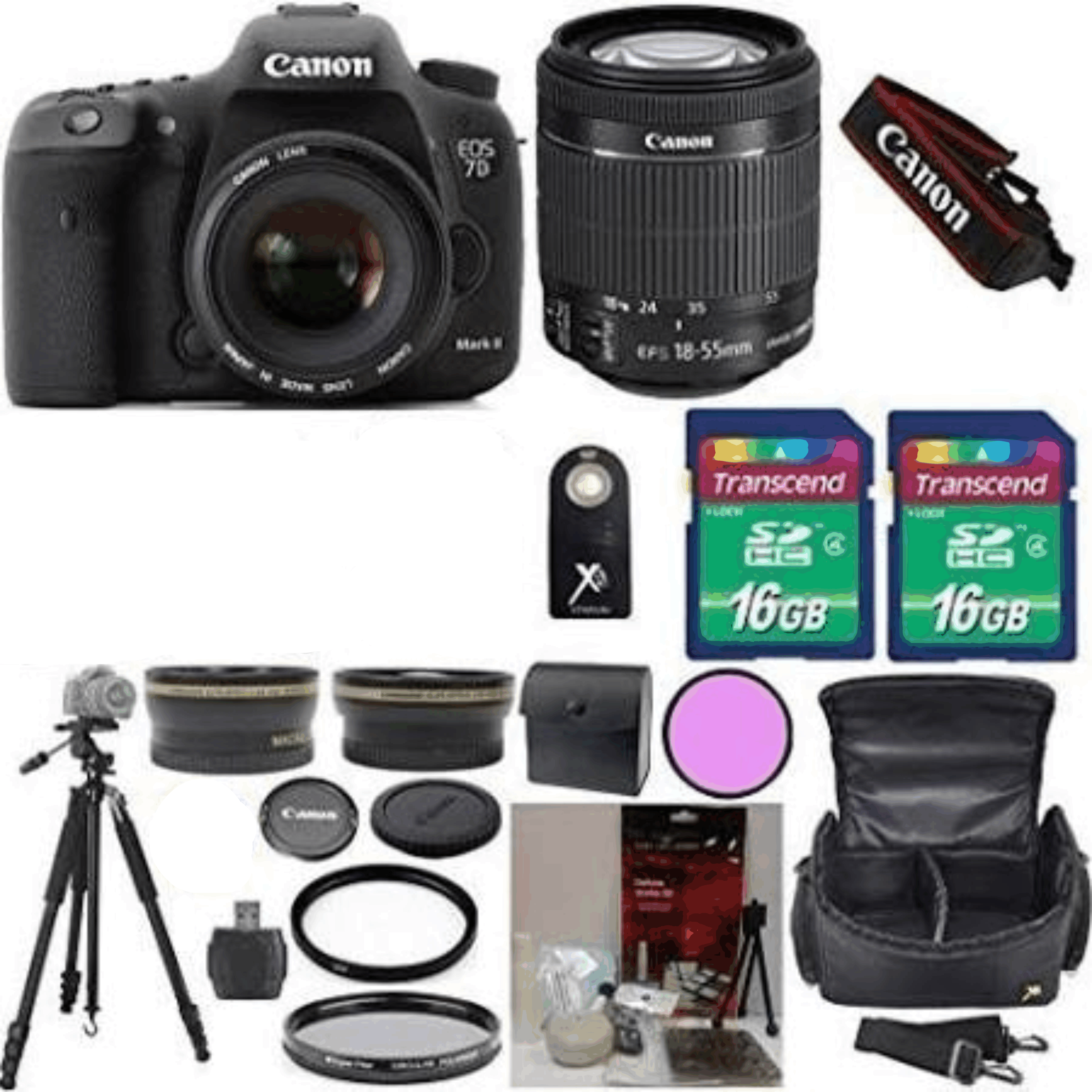 Canon EOS Rebel 7D Mark II / MK II DSLR Camera Body with Canon 18-55mm Is STM Lens kit 40