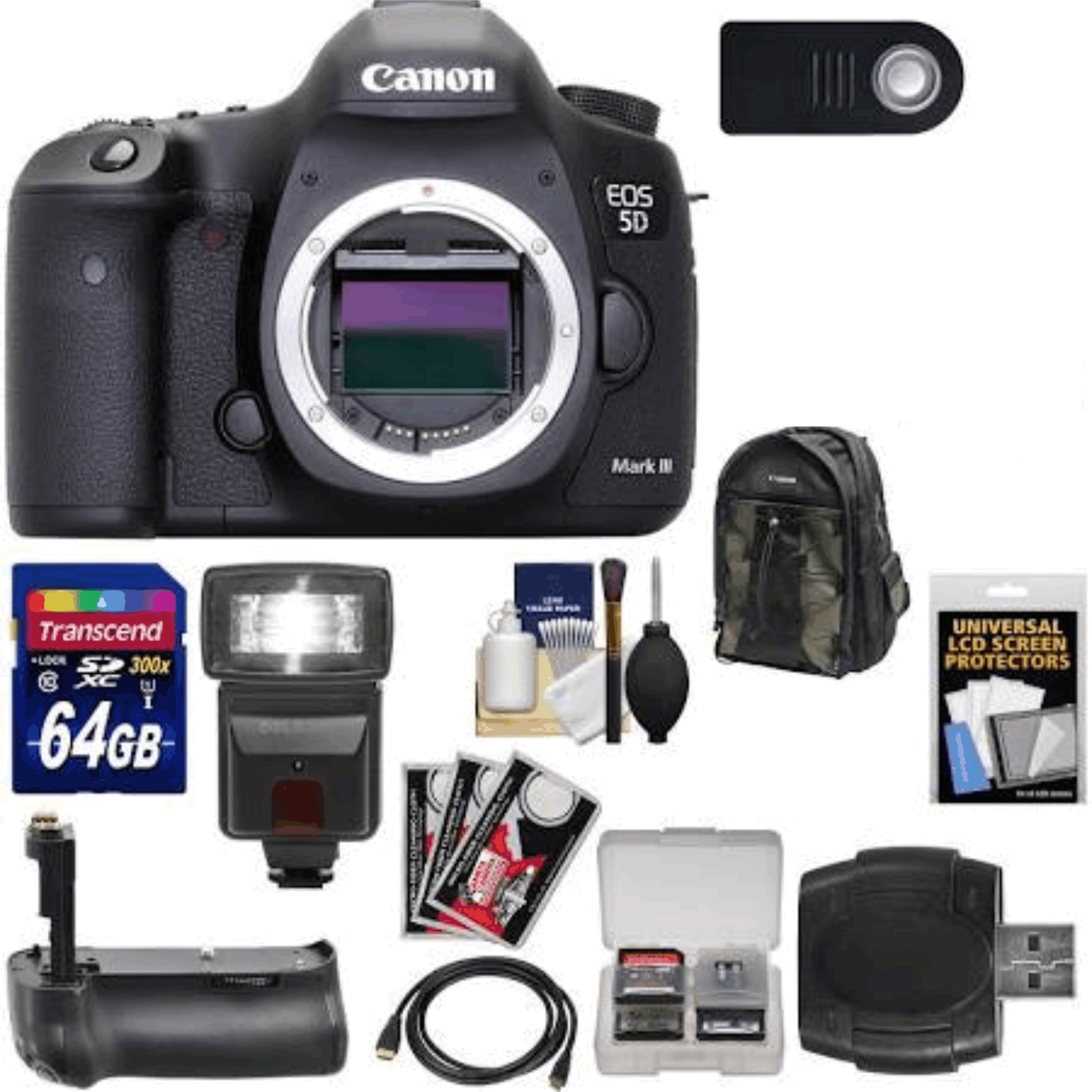 Canon EOS 5D Mark III Digital SLR Camera Body with 64GB Card kit 4 