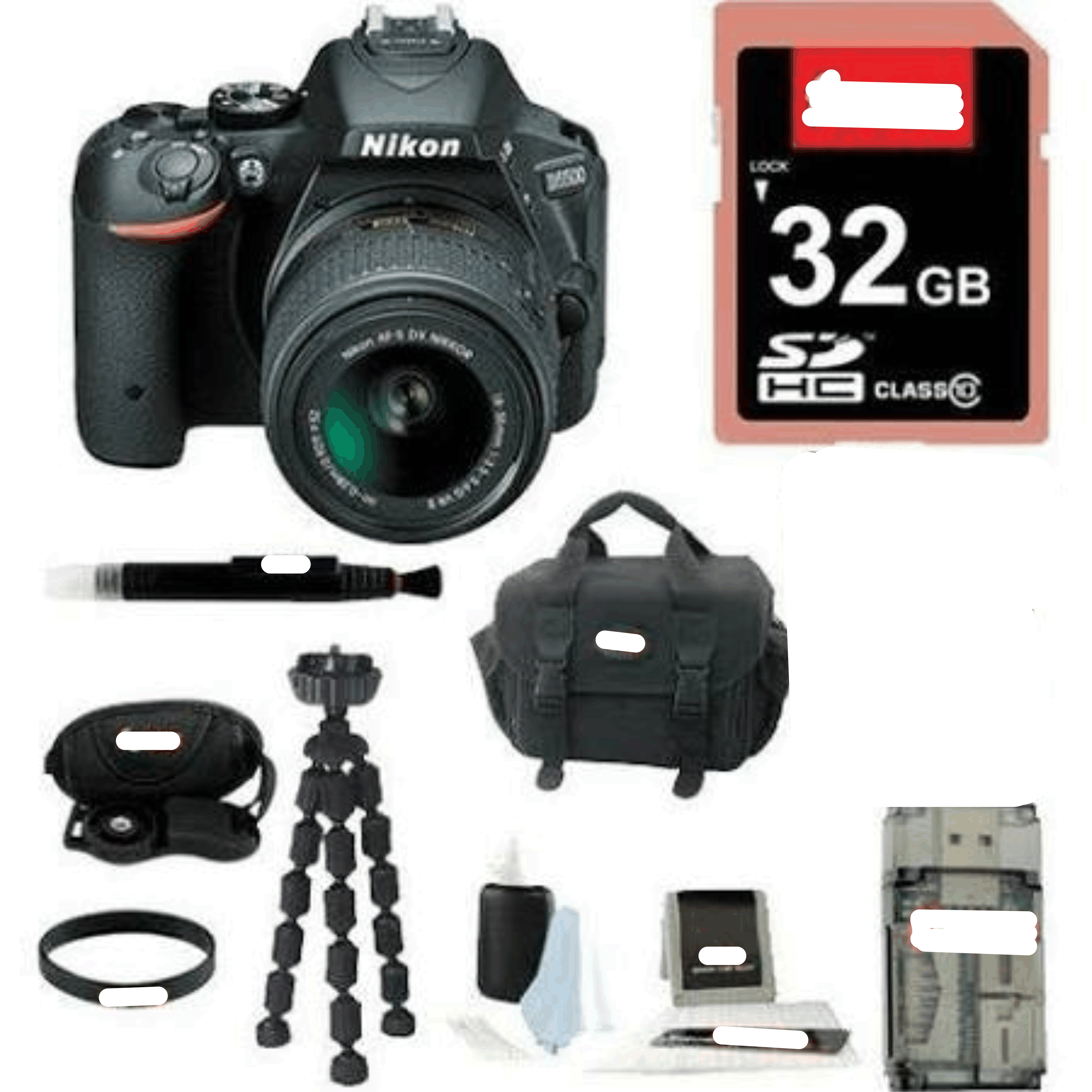 Nikon D5500 SLR / 18-55mm VR II Kit (Black) with 32GB Accessory Bundle kit 5