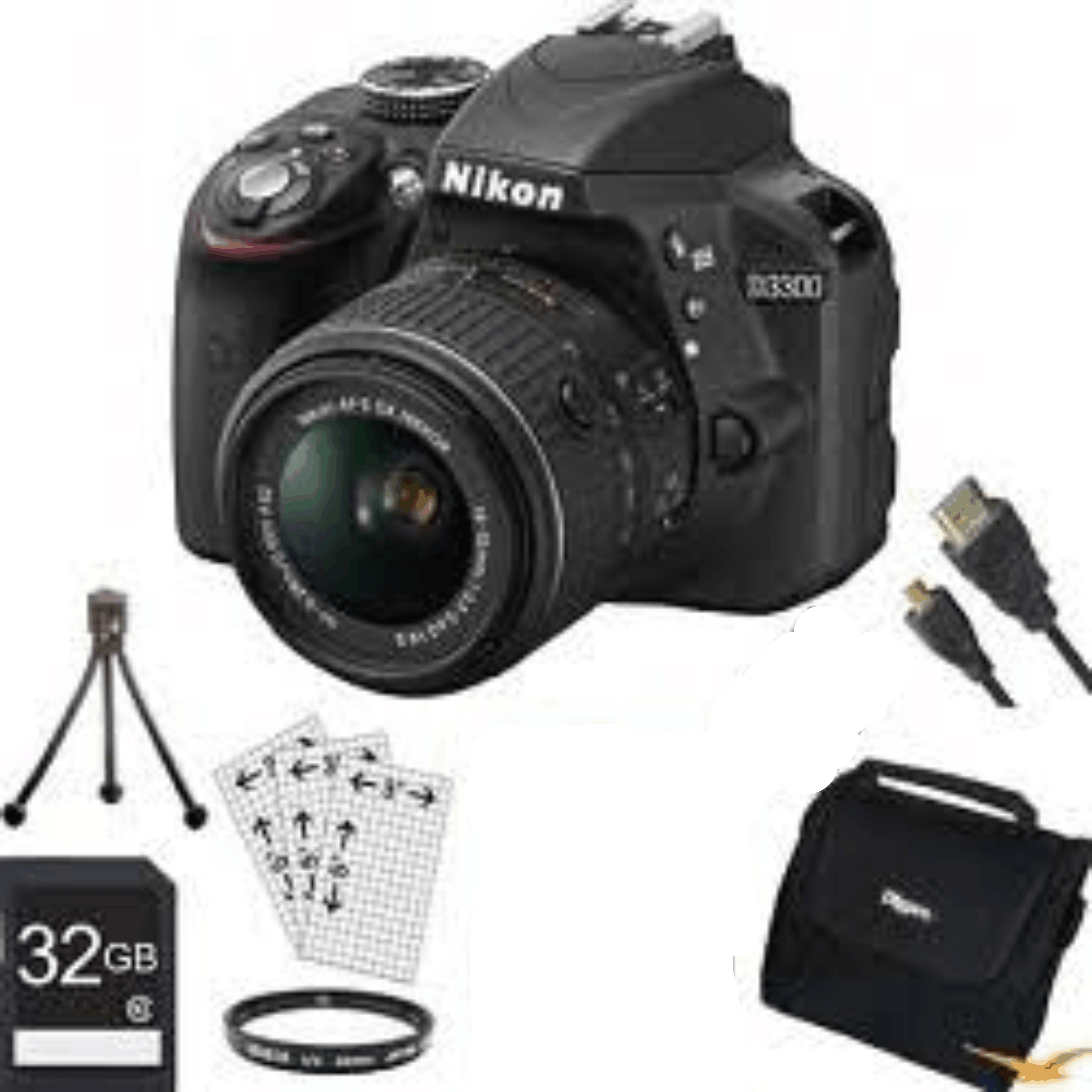 Nikon D3300 24.2 MP Digital HD 1080p Camera Bundle - 18mm - 55mm Le