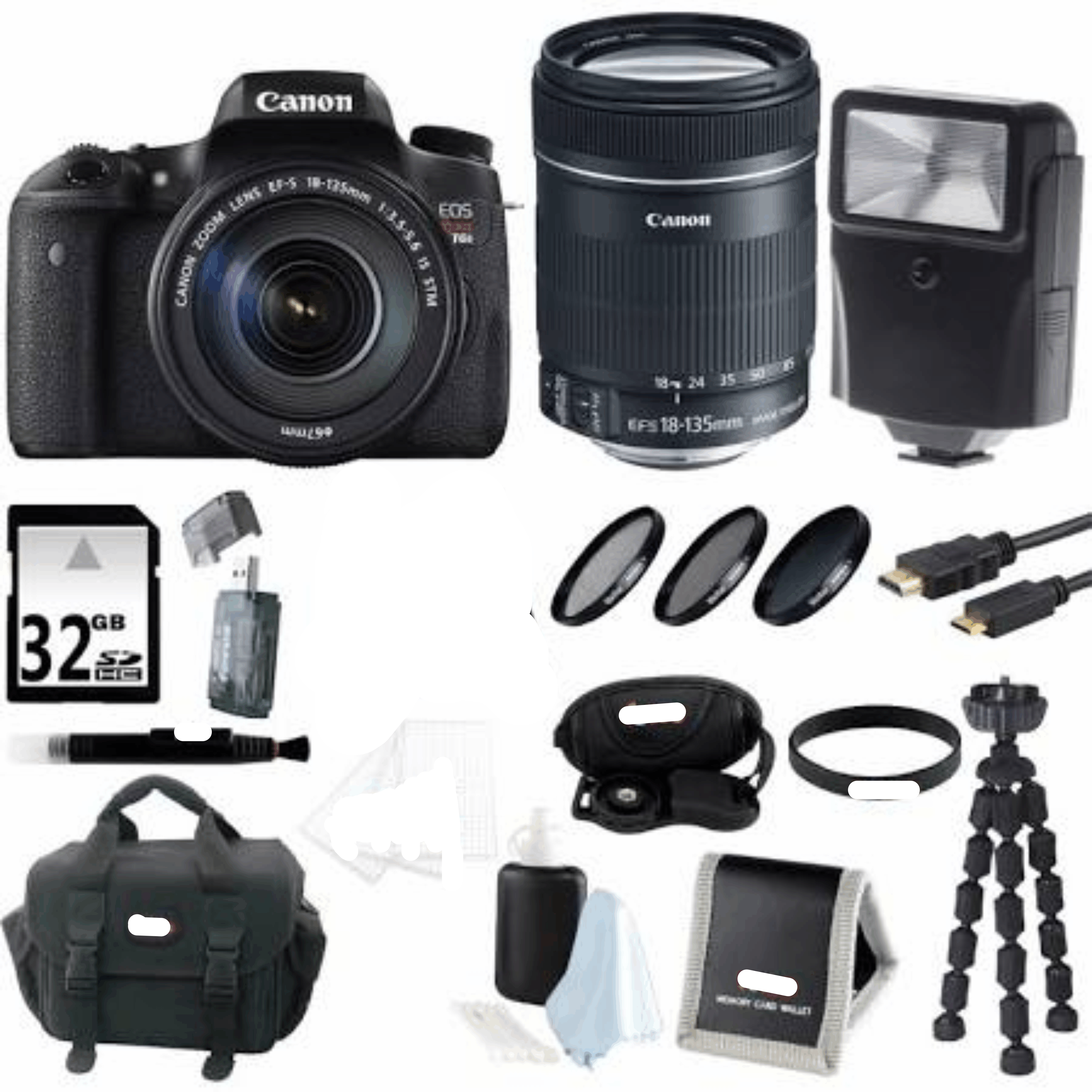 Canon EOS Rebel T6S with EF-S 18-135mm Is STM Lens and 32GB Bundle kit 7