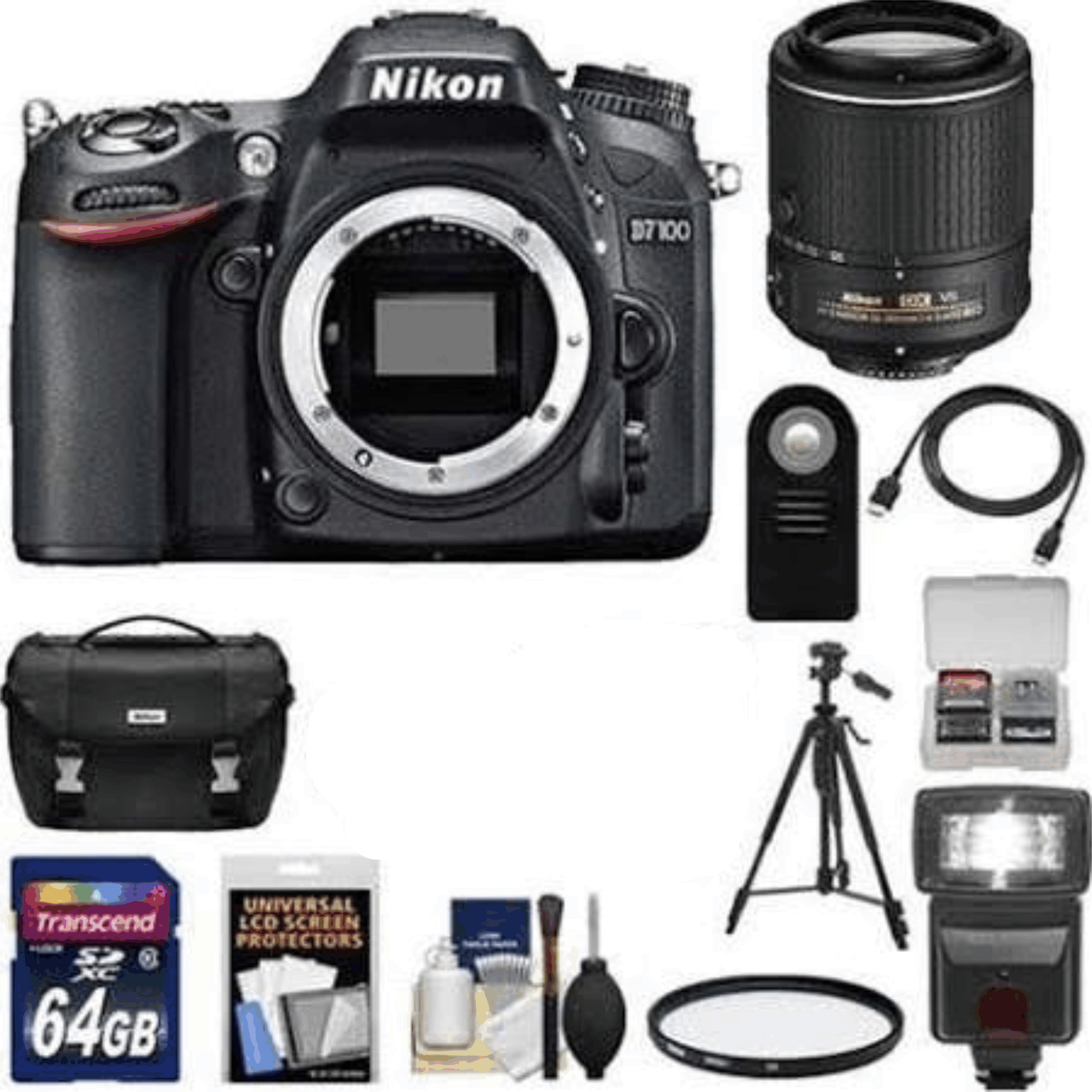 Nikon D7100 Digital SLR Camera Bundle KIT 8