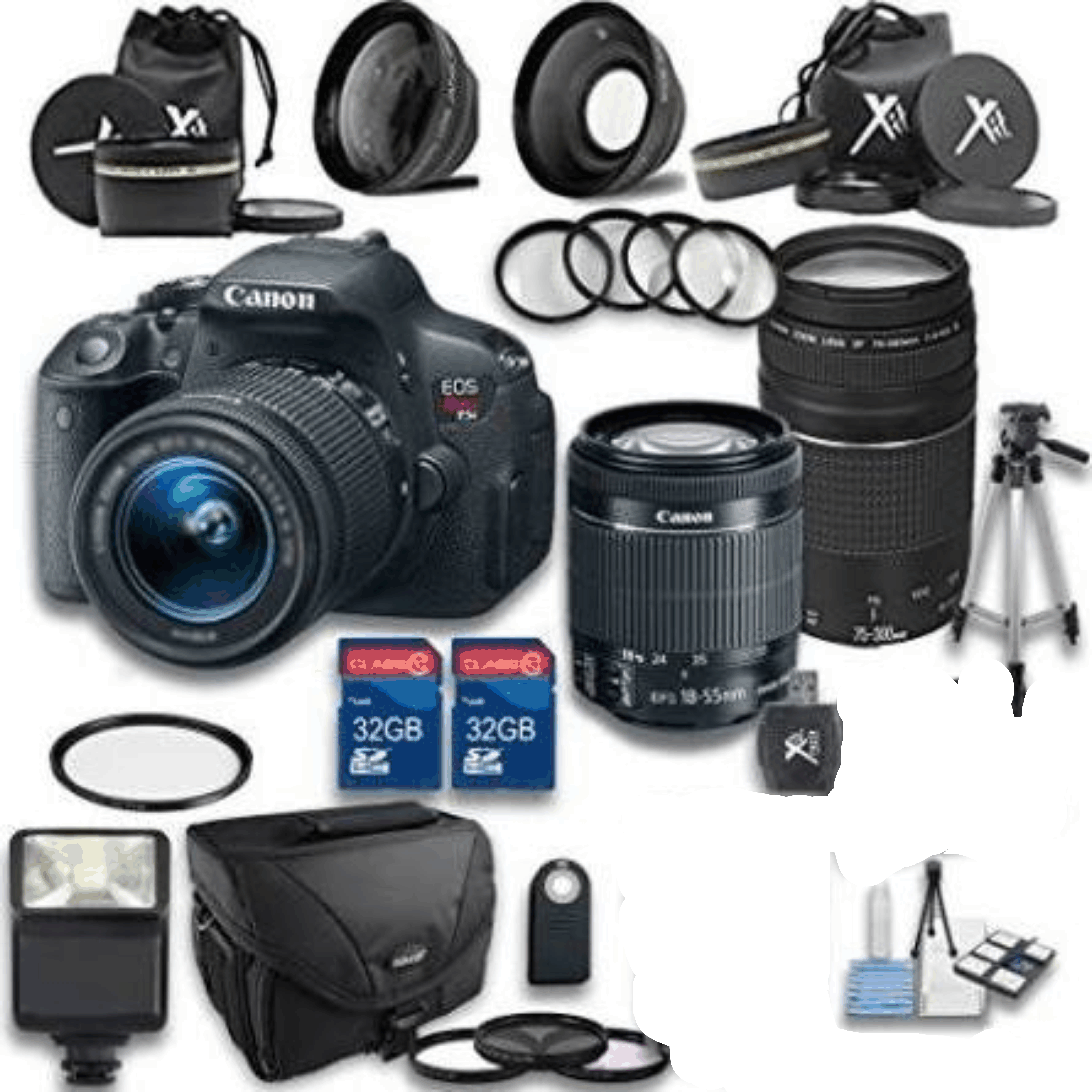 ALS Variety Canon T5i DSLR Camera +18-55mm Is STM Lens +EF 75-300mm f/4-5.6 III Lens + Accessory Bundle kit 9 