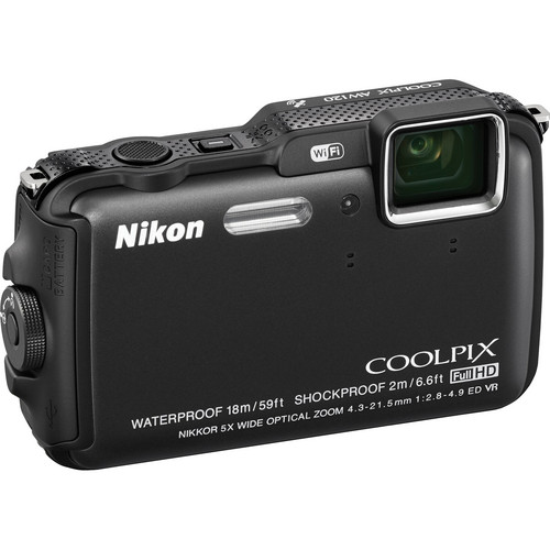 Nikon COOLPIX AW120 Waterproof Digital Camera (Black) 