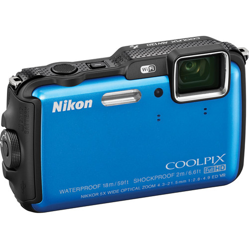 Nikon COOLPIX AW120 Waterproof Digital Camera (Blue)