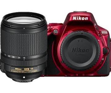 Nikon D5500 24.2 Digital SLR Camera - Red - AF-S DX 18-140mm VR Lens