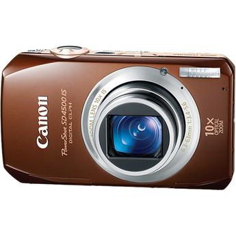 Canon Powershot SD4500, 10 Megapixel, 10x Optical Zoom, 1080p HD Video, Digital Camera (Brown)