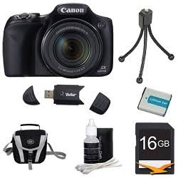 Canon SX520 HS 16MP 42x Opt Zoom 1080p Full HD Digital Premiere Camera Bundle 