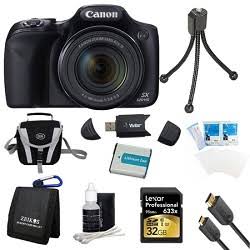  Canon SX520 HS 16MP 42x Opt Zoom 1080p Full HD Digital Camera Bundle 