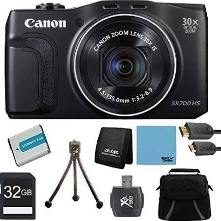 Canon PowerShot SX700 HS 16.1MP HD 1080p Digital Camera Black Ultimate Kit