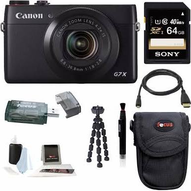 Canon PowerShot G7 X 20.2 Megapixel Digital Camera with Free Bundle Accessories